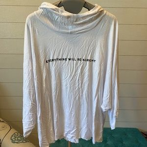Everything will be alright hooded 3/4 sleeve top
